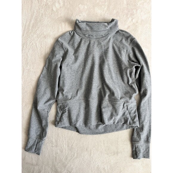 NWOT Lululemon Ready to Rulu Pullover Heathered Asphalt Grey Size 4 Cowl Neck - Picture 1 of 11